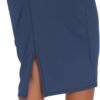 Women's High Waist Tummy Control Pencil Skirts Stretchy Bodycon Midi Skirt below Knee with Back Slit