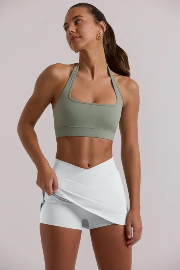 51l2MjfplFL._AC_SL1152.jpg Women 2 Piece Yogs Skirts Basic Versatile Stretchy Casual High Waist Mini Skirts