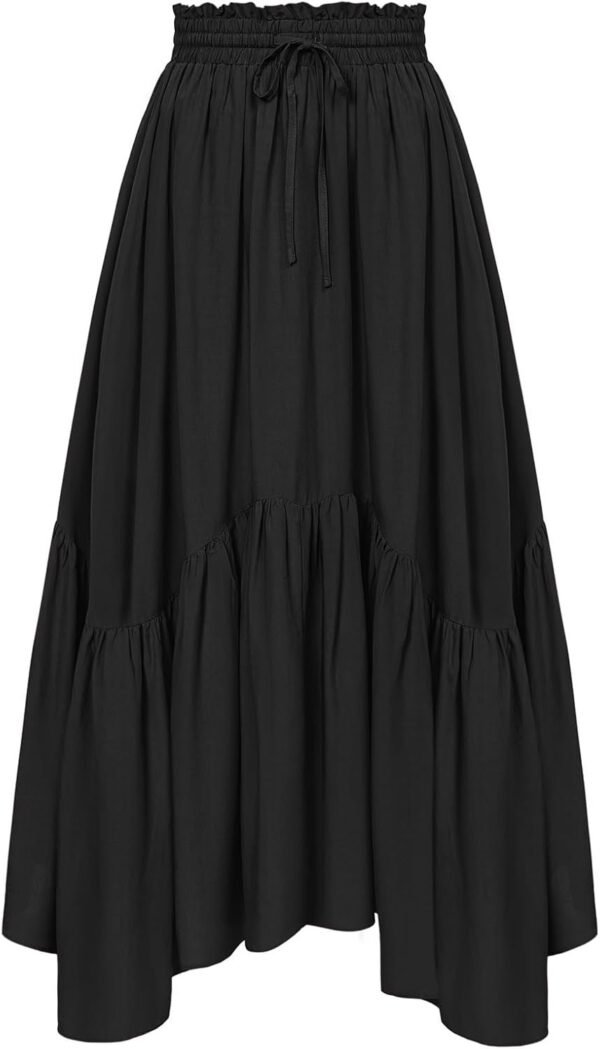 Scarlet Darkness Maxi Skirts for Women High Waist Renaissance Skirt Long Skirt with Pockets