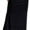 Women's Lettuce Trim High Waist Mesh Fishtail Bodycon Long Skirt