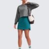 High Waisted Golf Skirts for Women A Line Tennis Athletic Casual Skort Skirt with Shorts Pockets