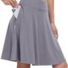 Knee Length Skorts Skirts for Women 2024 Summer High Waisted Golf Tennis Skirt Casual Travel Built-in Shorts Clothes