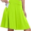 Knee Length Skorts Skirts for Women 2024 Summer High Waisted Golf Tennis Skirt Casual Travel Built-in Shorts Clothes