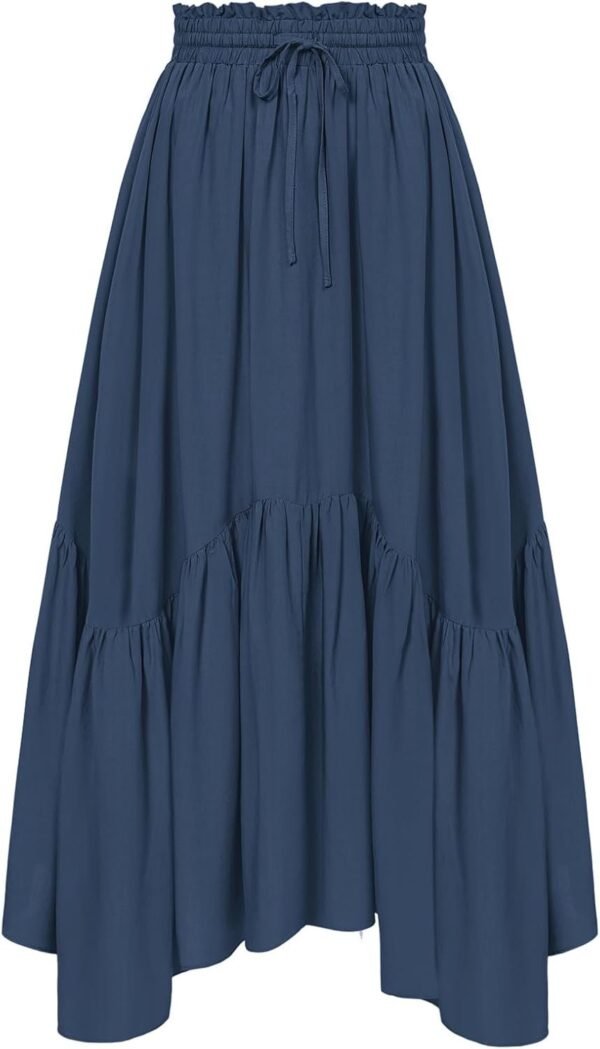 Scarlet Darkness Maxi Skirts for Women High Waist Renaissance Skirt Long Skirt with Pockets