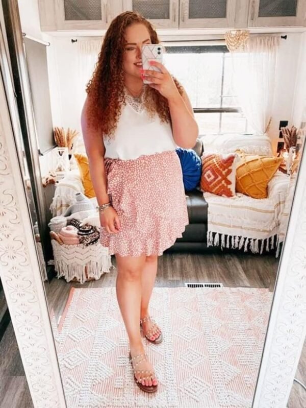 Women's Summer Wrap Floral High Waist Ruffle Short Mini Skirts