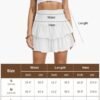 Women's High Waist Ruffle Mini Skirt Cute Tiered Short Skirt with Shorts Underneath