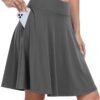 Knee Length Skorts Skirts for Women 2024 Summer High Waisted Golf Tennis Skirt Casual Travel Built-in Shorts Clothes