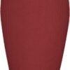 Elastic High Waist Knee Length Pencil Skirt Ribbed Knit Basic Tube Midi Skirt