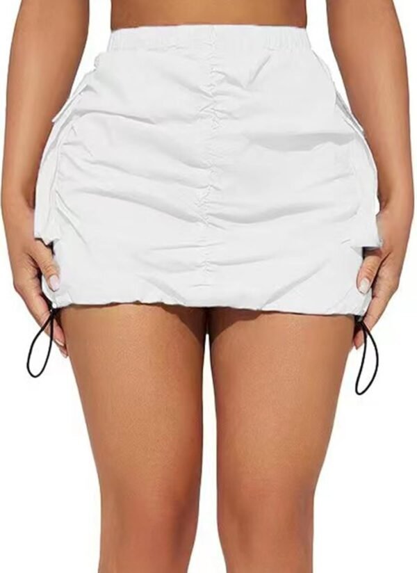 Women's Skirt Y2k High Waisted Pencil Mini Skirts for Women Sexy Trendy Short Side Drawstring Ruched Bodycon Cute Skirts