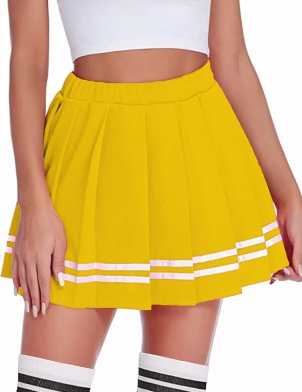 Women's Pleated Skirt School Uniform Skirt Mini Skirt Pleated Cheer Skirt