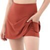 Women's Athletic Tennis Skorts with Pockets Built-in Shorts Golf Active Skirts for Sports Running Gym Training