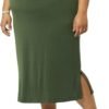 71Acq-SPvWL._AC_SL1500.jpg Women's Pull-On Knit Midi Skirt (Available in Plus Size)