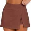 Women's 2024 Summer Mini Skirt Tennis Athletic Inner Shorts Side Slit Workout Golf Bodycon Casual Skorts Clothes