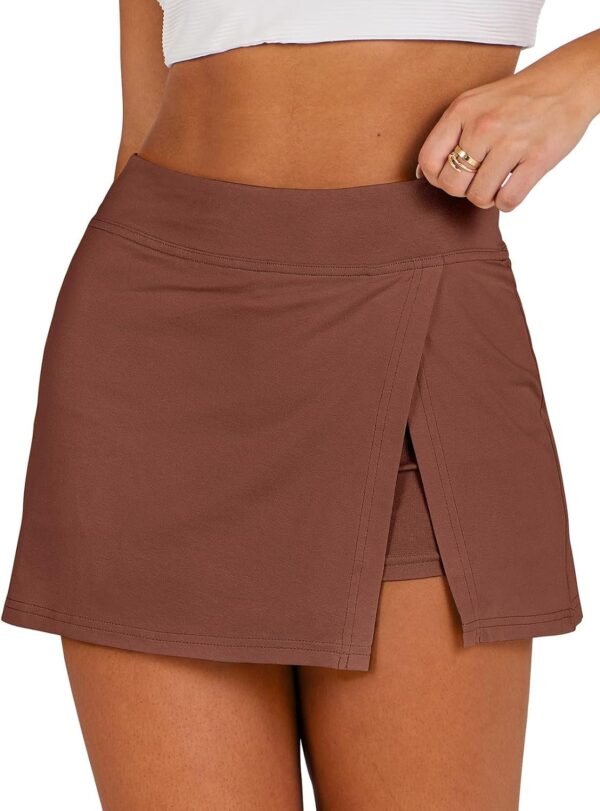 Women's 2024 Summer Mini Skirt Tennis Athletic Inner Shorts Side Slit Workout Golf Bodycon Casual Skorts Clothes