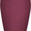 Elastic High Waist Knee Length Pencil Skirt Ribbed Knit Basic Tube Midi Skirt