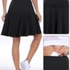 Knee Length Skorts Skirts for Women 2024 Summer High Waisted Golf Tennis Skirt Casual Travel Built-in Shorts Clothes