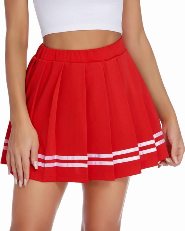 Women's Pleated Skirt School Uniform Skirt Mini Skirt Pleated Cheer Skirt