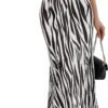 Women's High Waist Graphic Print A Line Pleated Long Skirt