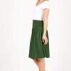 Skirts for Women Regular and Plus Size Skirt with Pockets Below The Knee Length Ruched Flowy Midi Skirt