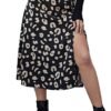 Women's Boho Floral High Waist Split A Line Midi Skirt