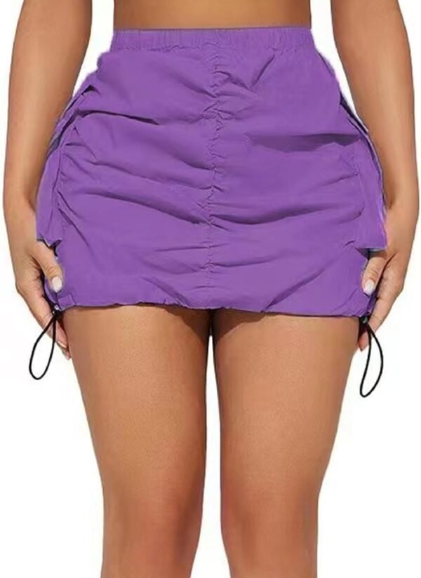 Women's Skirt Y2k High Waisted Pencil Mini Skirts for Women Sexy Trendy Short Side Drawstring Ruched Bodycon Cute Skirts