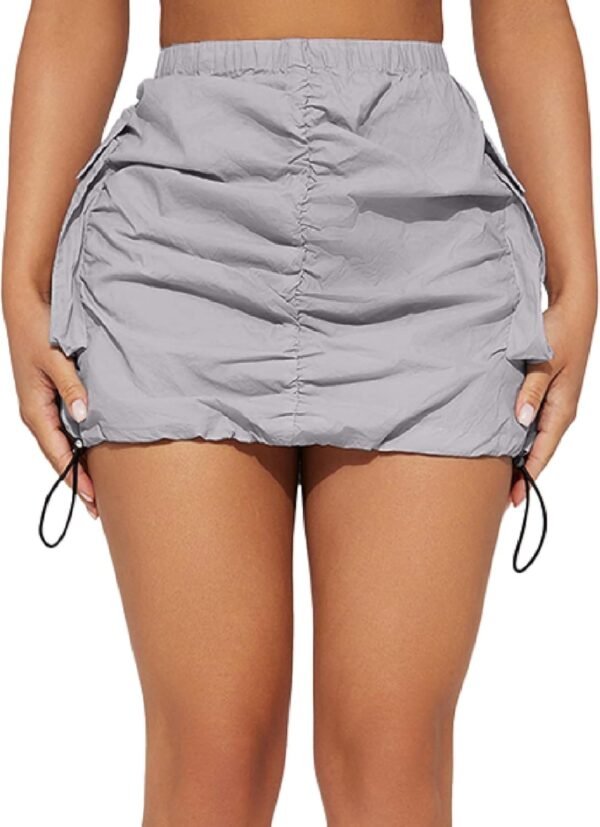 Women's Skirt Y2k High Waisted Pencil Mini Skirts for Women Sexy Trendy Short Side Drawstring Ruched Bodycon Cute Skirts