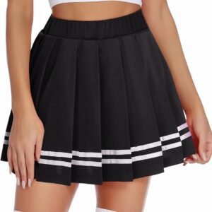 Women's Pleated Skirt School Uniform Skirt Mini Skirt Pleated Cheer Skirt