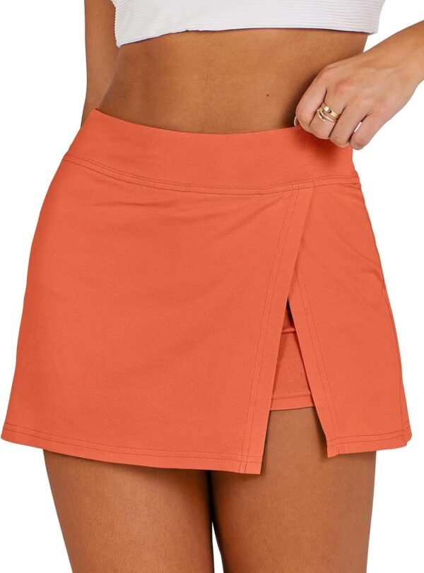 Women's 2024 Summer Mini Skirt Tennis Athletic Inner Shorts Side Slit Workout Golf Bodycon Casual Skorts Clothes