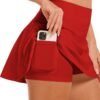 Women's Tennis Golf Skirts High Waisted with Pockets Inner Shorts for Athletic Skorts Sports Running Pickleball