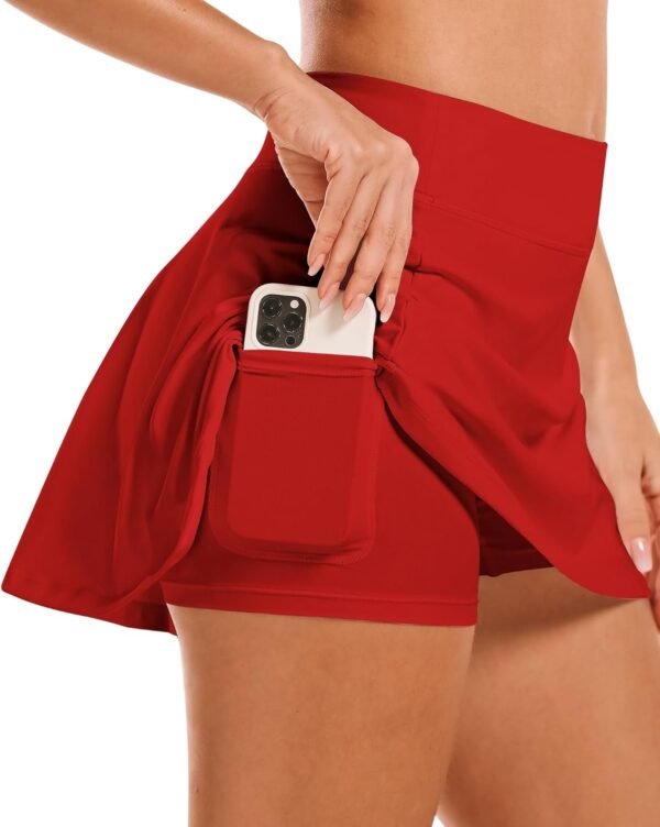 Women's Tennis Golf Skirts High Waisted with Pockets Inner Shorts for Athletic Skorts Sports Running Pickleball