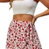 Women's Summer Wrap Floral High Waist Ruffle Short Mini Skirts