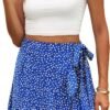 Women's Summer Wrap Floral High Waist Ruffle Short Mini Skirts