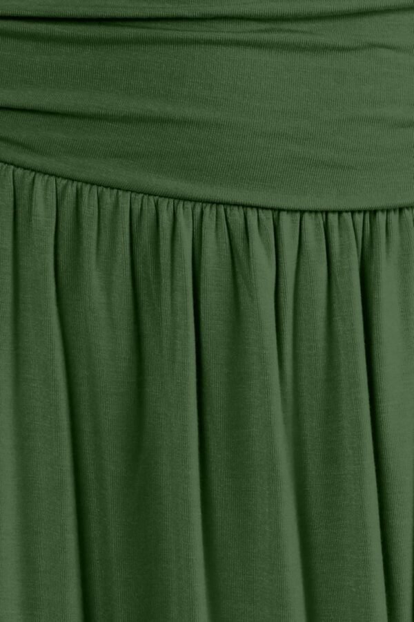 Skirts for Women Regular and Plus Size Skirt with Pockets Below The Knee Length Ruched Flowy Midi Skirt