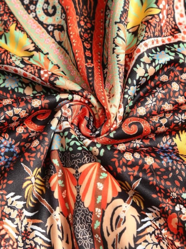 Slit Skirt for Women Boho Print Tie Side Wrap Tassel Casual Beach Mini Skirt