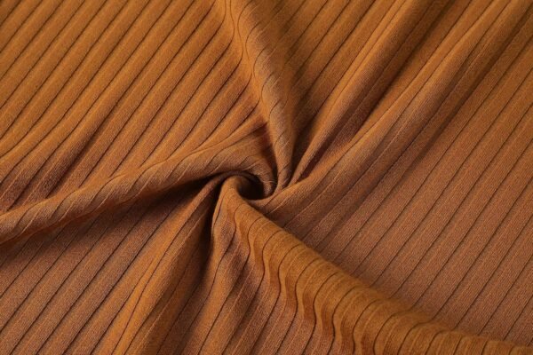 Elastic High Waist Knee Length Pencil Skirt Ribbed Knit Basic Tube Midi Skirt